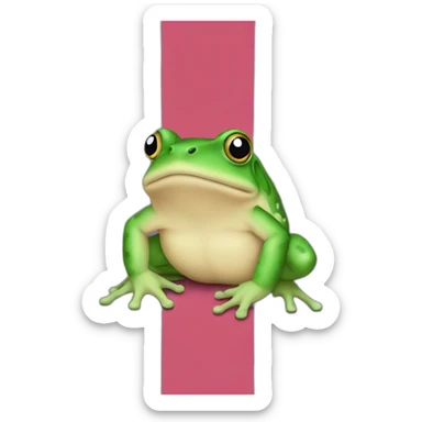 toad lesbian flag color sticker