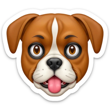 Boxer dog drunk sticker