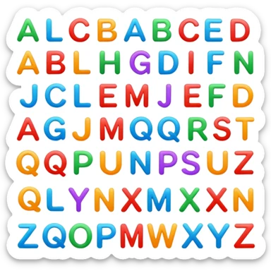 A alphabet sticker