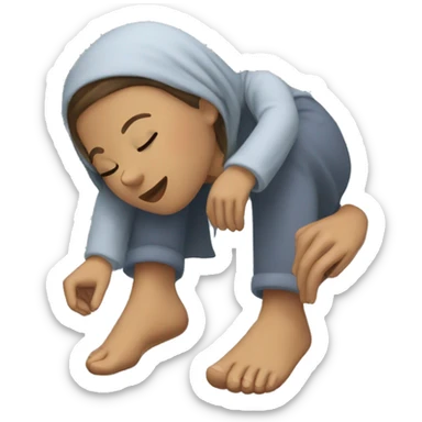 Femme qui dort en levant les pieds sticker