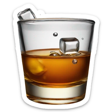 water whiskey shot sticker