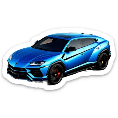 Lamborghini Urus Blue color sticker