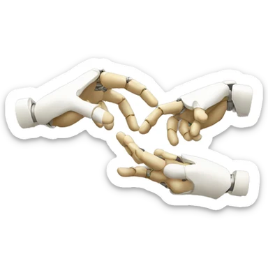 creation of adam robot hands sticker