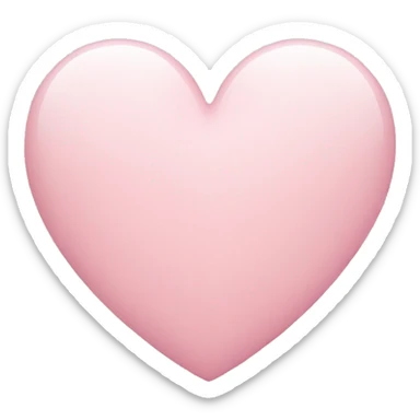 light pink heart sticker
