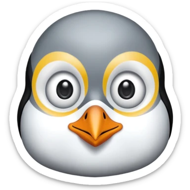 Pinguino maquillada con pestañas sticker