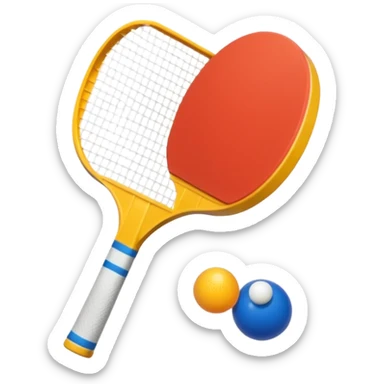 Generami l’emoji di un bicchiere di plastica e una pallina da ping-pong sticker