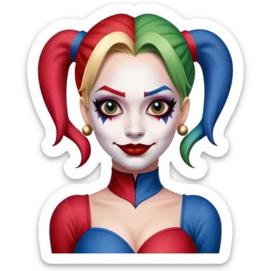 Harley Quinn Jester Suit sticker