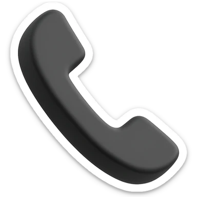phone icon in 3D black style sticker
