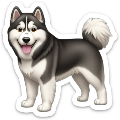 Dog alaskan malamute full-body sticker