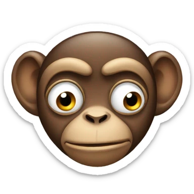 A monkey with constipation sticker