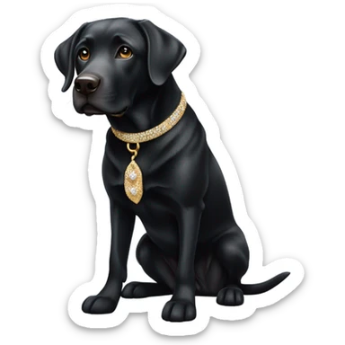 Diva black lab dog sticker