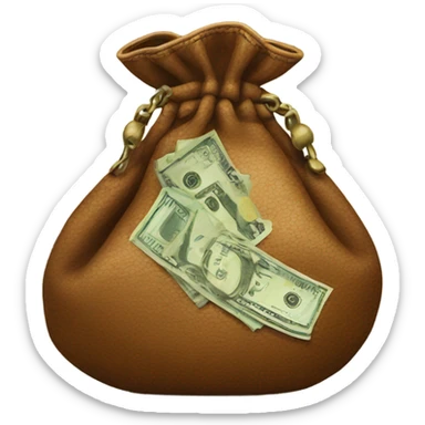 Old money purse  sticker
