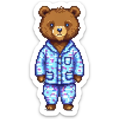 bear in pajamas sticker