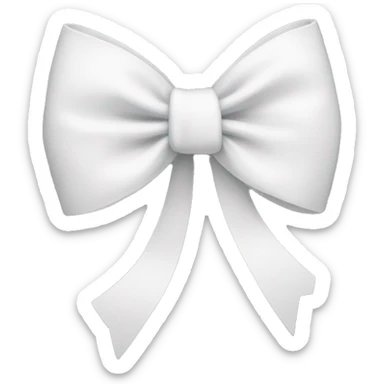 white bow sticker