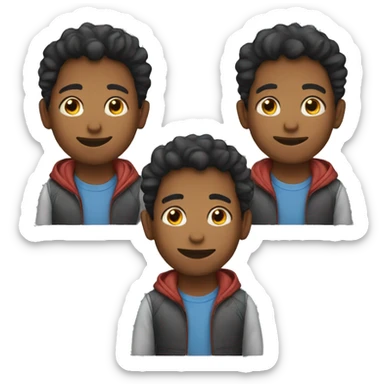 three boys sticker