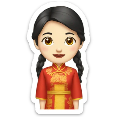 Vietnamese traditional dress sticker