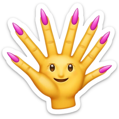 A emoji with nails  sticker