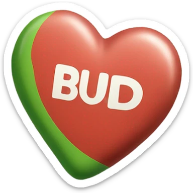 One of those chalky candy heart that reads Bud Light Lime sticker