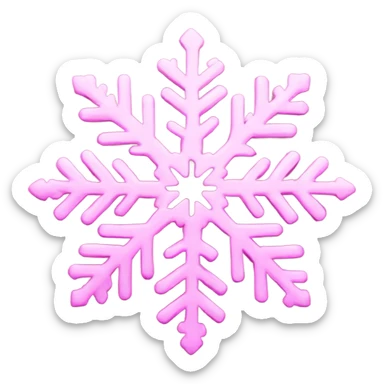 Pink snowflake sticker