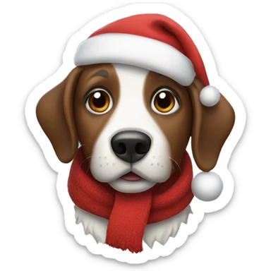 Christmas dog sticker
