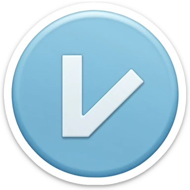 light blue circle  with white check mark in the middle  sticker