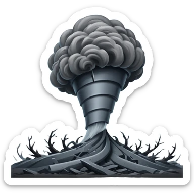 Tornado in storm sticker