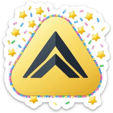 Binance logo with emoji celebration  sticker