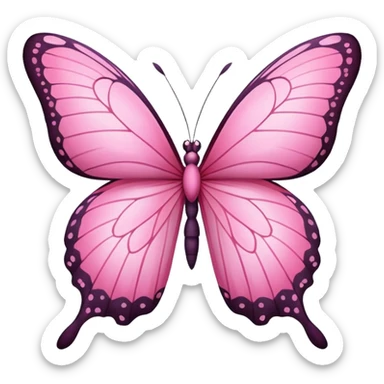 Pink butterfly sticker