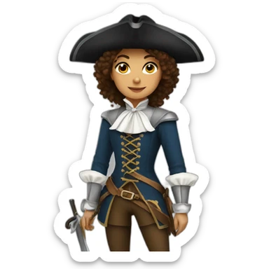 musketeer female sticker