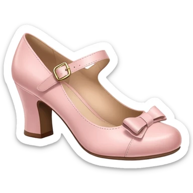 Soft pink Mary Jane shoes sticker