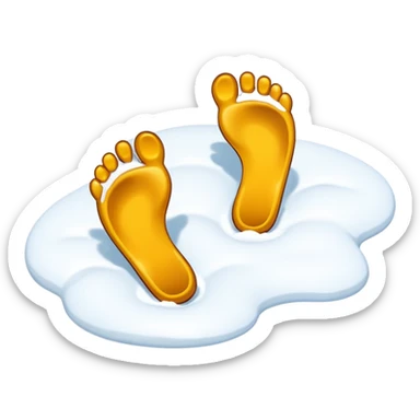 Snow Foorprints sticker
