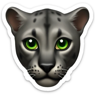 Animal pantera negra con ojos verdes sticker