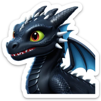 Dragón negro furia nocturna how to train your dragon sticker