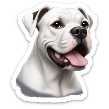 Solid Black American Bulldog sticker