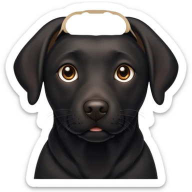 Perro Labrador  negro adulto sticker