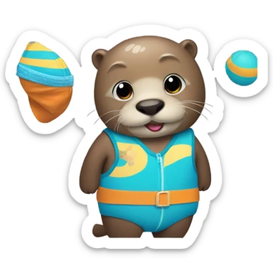 swimwear otter sticker