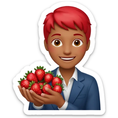 strawberries hold mick sticker