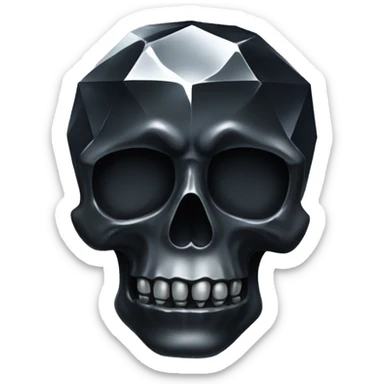 Black diamond scull sticker