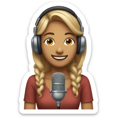 Podcast girl sticker