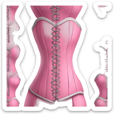 Corset pink sticker