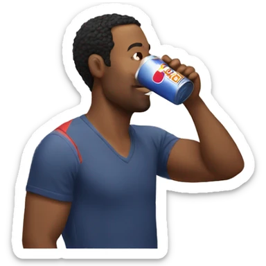 The man who drinks redbull sticker