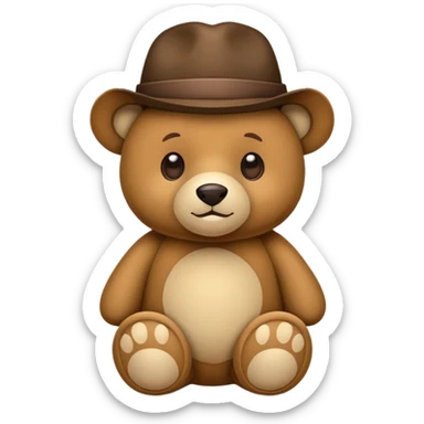 urso com chapéu de formatura  sticker