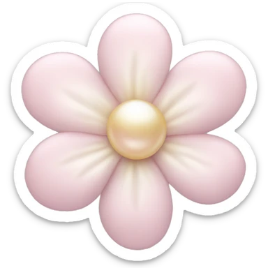 Pearl light pink flower sticker