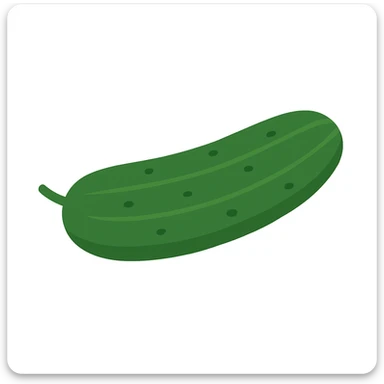 Flat design style cucumber sticker