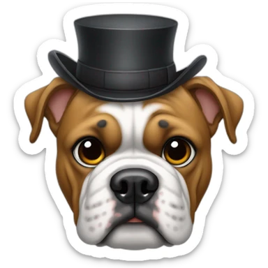 Um bulldog de boné  sticker