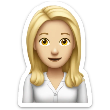 english teacher (woman wit blonde hair) sticker