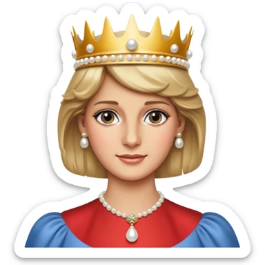 content face, Princess Diana with crown sticker