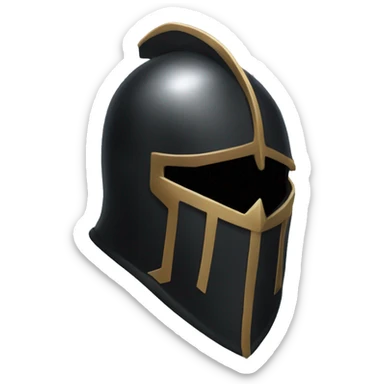A buff black knight full cover helm sticker