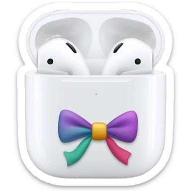 AirPods Max with bows sticker