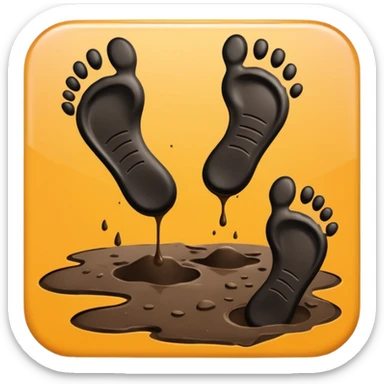 black footprints sticker